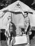 Marg and Ted Hewitt of Victoria Street at their tent