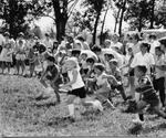 Children enjoy the races at the Legion picnic