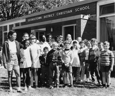 Visitors to Georgetown District Christian School from Harlem, New York