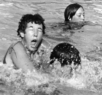 Red Cross swimming badge hopefuls