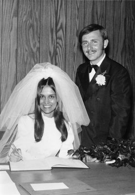 Two 1970 graduates of the Faculty of Pharmacy, University of Toronto, Mary Louise Galloway and Neil Stuart Young marry on January 2nd