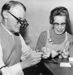 Julius Helm, a Danish craftsman now residing in Toronto, instructs wire jewellery class for the Georgetown Arts & Crafts Association