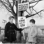 Picket duty outside Smith & Stone by UAW Strikers