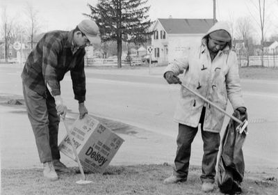 Litter pick up along Highway #7