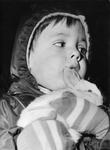 Bobby Boelicher hugs a bunny, that is a lucky draw prize, at the IGA on Guelph Street