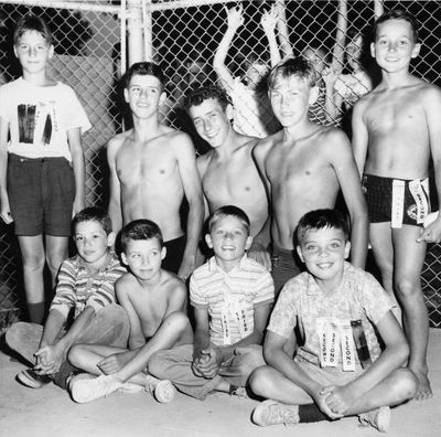 Boys fun in the H2O at the Georgetown outdoor pool