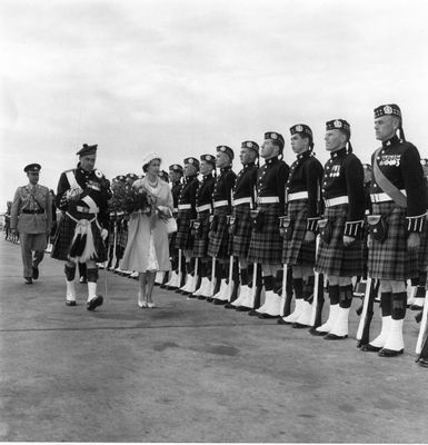 Queen Elizabeth II inspecting Guard of Honour