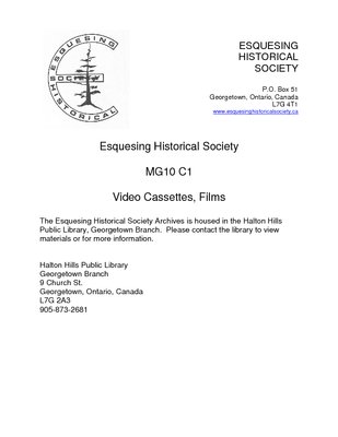 MG10 C1 Video Cassettes, Films