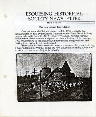 Esquesing Historical Society Newsletter March 1991