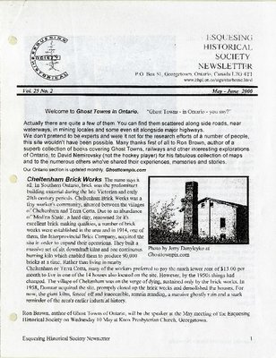 Esquesing Historical Society Newsletter May 2000