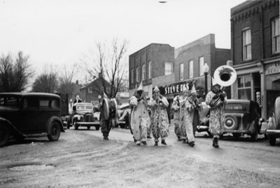 Brass Band at the Santa Claus Parade, 1949