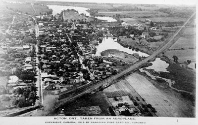 Aerial view of Bower Ave, Acton