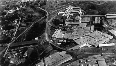 Aerial photograph of Beardmore tannery, Acton