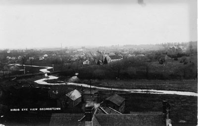 Bird's eye view overlooking Silver Creek