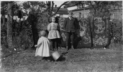 Children in back yard