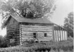 log cabin: birthplace of Elizabeth Duff