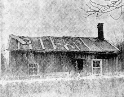 The remains of Speyside's first log cabin 1954