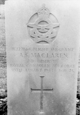 Tombstone of Alexander Stewart MacLaren 1991