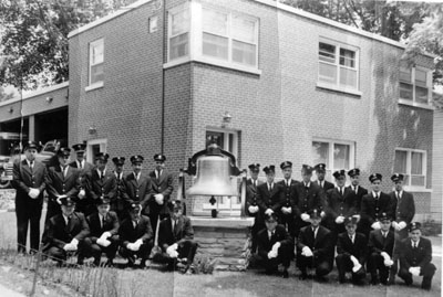 Volunteer Fire Brigade with Fire Bell 1953