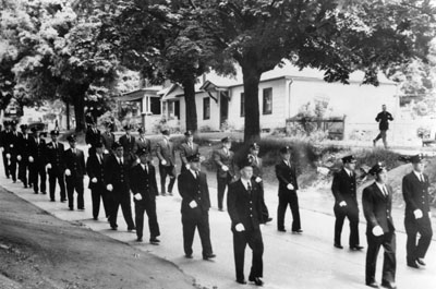 Volunteer Fire Fighters on Parade