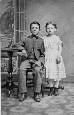 P.K. Dayfoot and his sister Jennie 1869