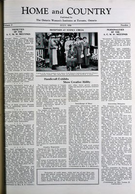 Home & Country Newsletters (Stoney Creek, ON), July 1936