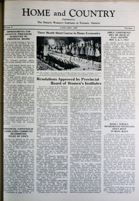 Home & Country Newsletters (Stoney Creek, ON), January 1937