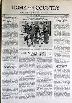 Home & Country Newsletters (Stoney Creek, ON), Summer 1938