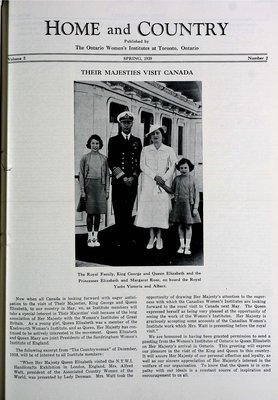 Home & Country Newsletters (Stoney Creek, ON), Spring 1939