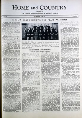 Home & Country Newsletters (Stoney Creek, ON), Winter 1940-41