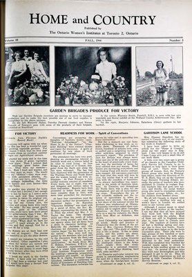 Home & Country Newsletters (Stoney Creek, ON), Fall 1944