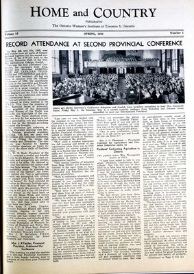 Home & Country Newsletters (Stoney Creek, ON), Spring 1950