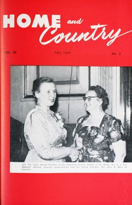 Home & Country Newsletters (Stoney Creek, ON), Fall 1959