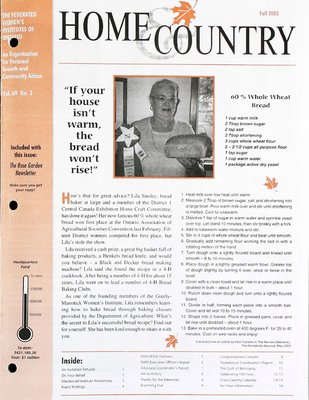 Home & Country Newsletters (Stoney Creek, ON), Fall 2003