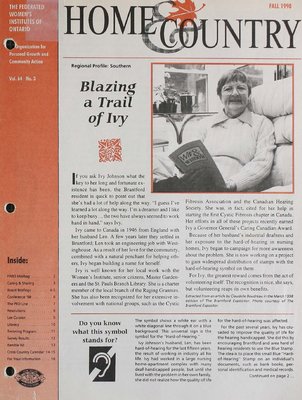 Home & Country Newsletters (Stoney Creek, ON), Fall 1998