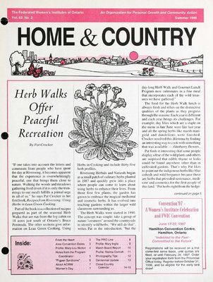 Home & Country Newsletters (Stoney Creek, ON), Summer 1996