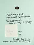Adamsville WI Tweedsmuir Community History, Volume 3