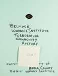 Belmore WI Tweedsmuir Community History, Volume 10