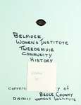 Belmore WI Tweedsmuir Community History, Volume 6