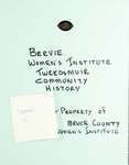 Bervie WI Tweedsmuir Community History, Volume 12