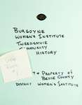 Burgoyne WI Tweedsmuir Community History, Scrapbook 1