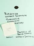 Burgoyne WI Tweedsmuir Community History, Scrapbook 2