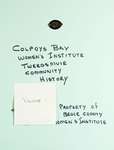 Colpoys Bay WI Tweedsmuir Community History, Volume 1