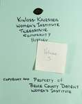 Kinloss-Kairshea WI Tweedsmuir Community History, Volume 5