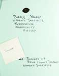 Purple Valley WI Tweedsmuir Community History, Volume 1.2