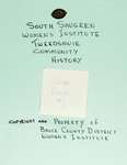 South Saugeen WI Scrapbook, Volume 1