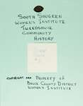 South Saugeen WI Scrapbook, Volume 2