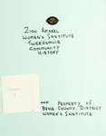 Zion Amabel WI Tweedsmuir Community History, Volume 7