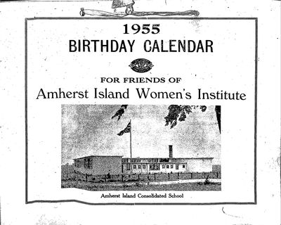 Amherst Island WI Calendar 1955