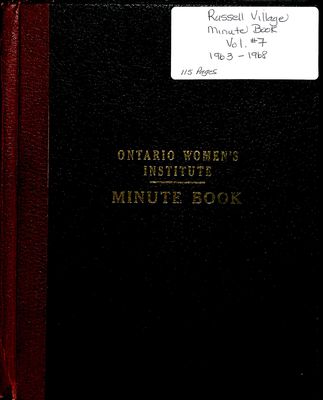 Russell Village Women's Institute Minute Book, 1963-68